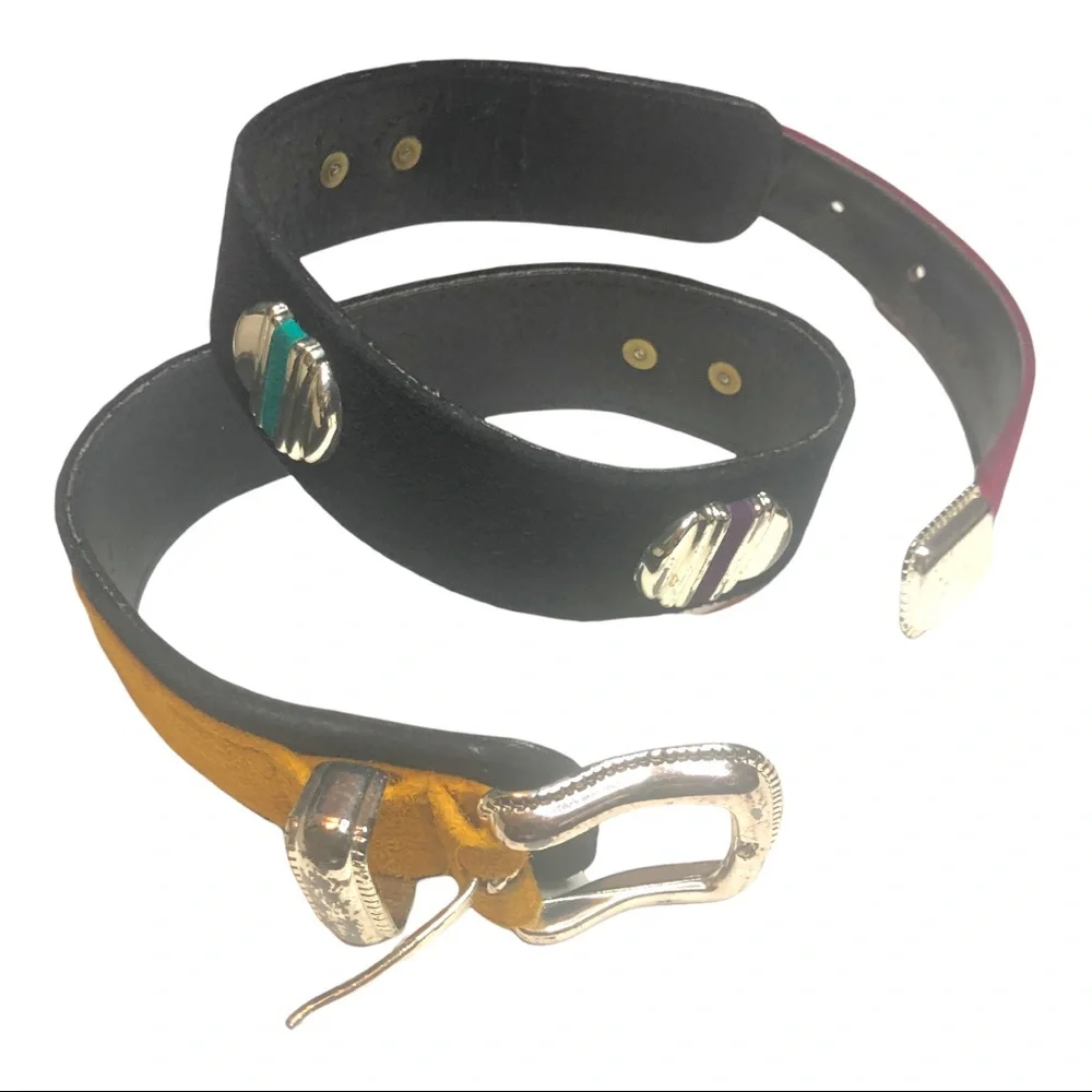 Ginnie Johansen‎ Fabulous retro Suede vintage belt size S